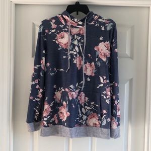 EUC floral hoodie